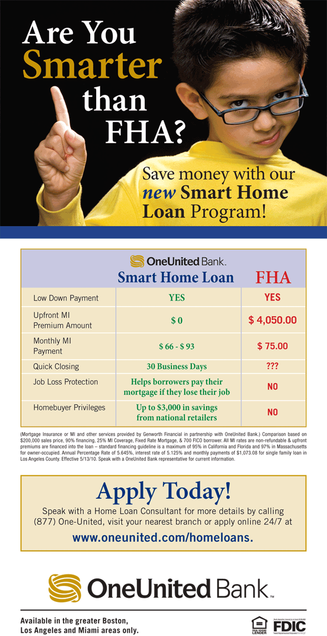 Are You Smarter than FHA? Save money with our new Smart Home Loan Program!