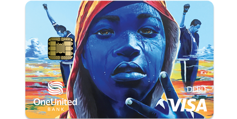 Amir Holographic Tap to Pay Visa Debit Card | OneUnited Bank