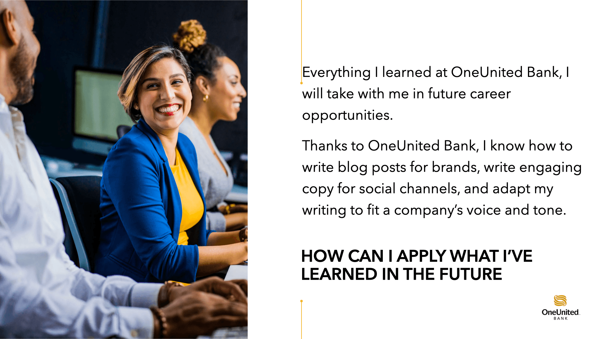 Internship Testimonial | 03 | OneUnited Bank