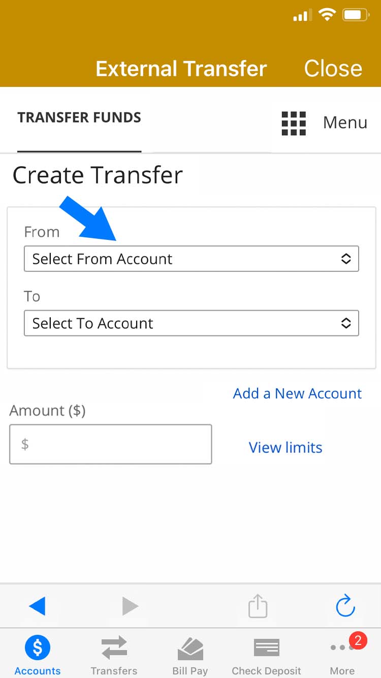 External Transfer Select Account