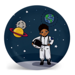 Colorful Plates Bode Kid Astonaut Large