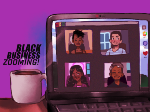 Black business zooming.