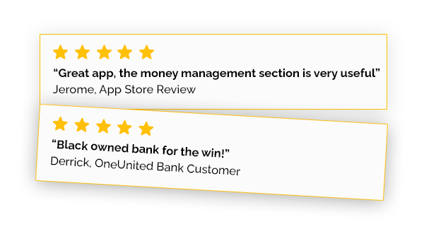 A black app with five stars and a yellow star.