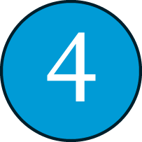 The number 4 in a blue circle.