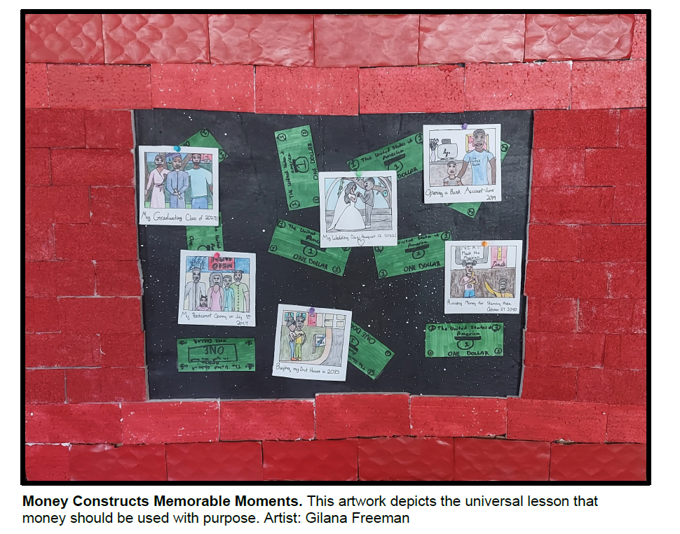 A bulletin board with pictures on it.