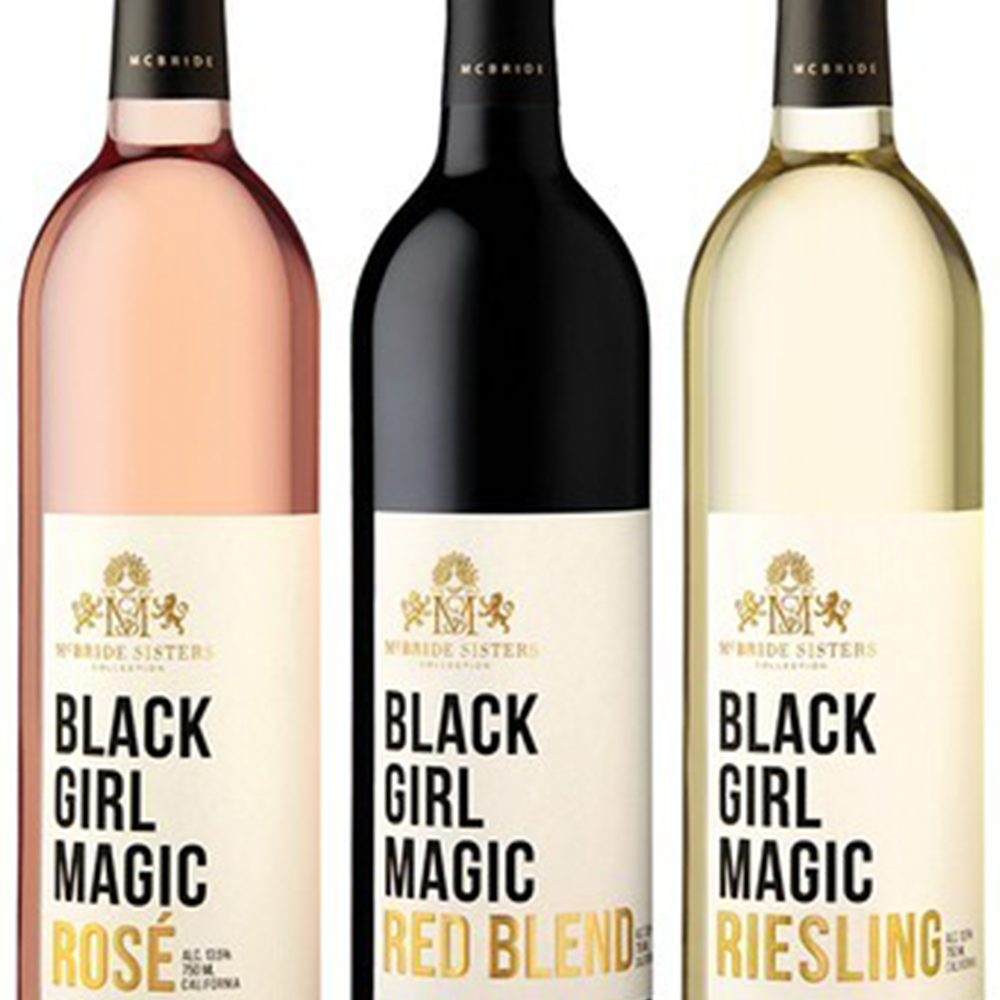 Three bottles of black girl magic wine.
