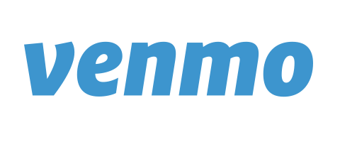 Venmo logo on a black background.