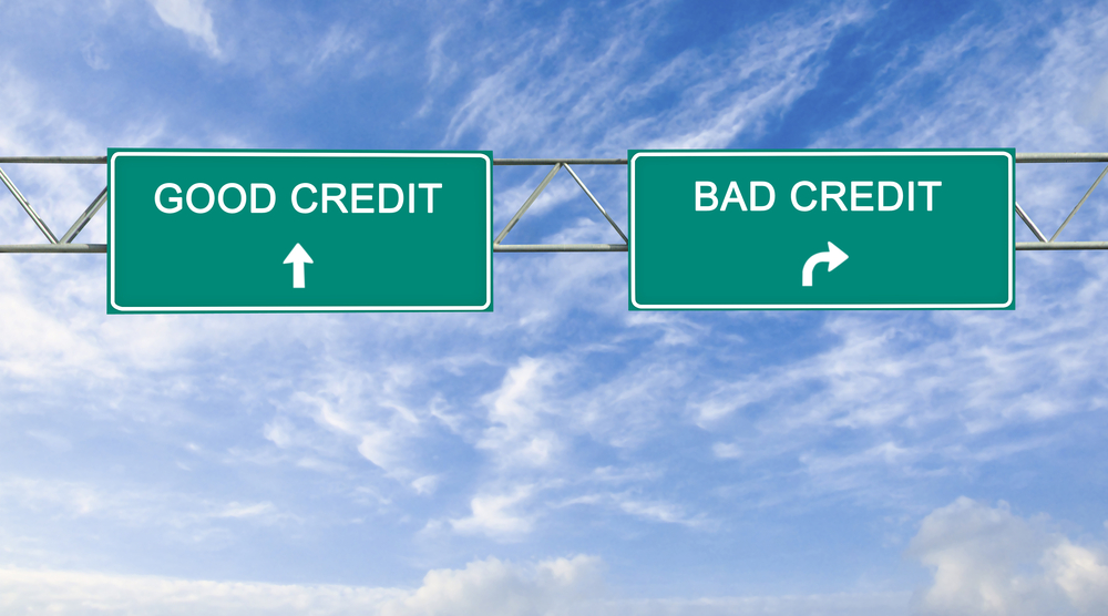 Good credit vs bad credit.