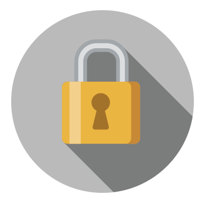 Feel Secure | OneUnited Bank A padlock icon on a gray background.
