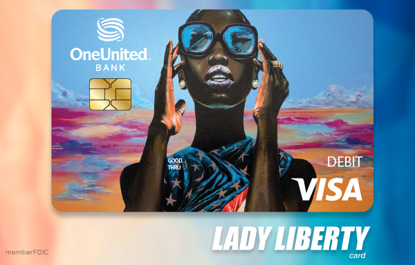 One united bank lady liberty visa card.