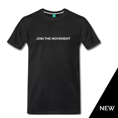 movement_front Join the movement men's premium t-shirt.
