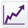 A purple square icon with an upward arrow.