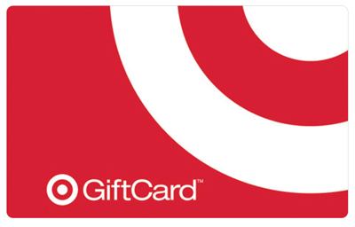 A gift card with the words target on it.