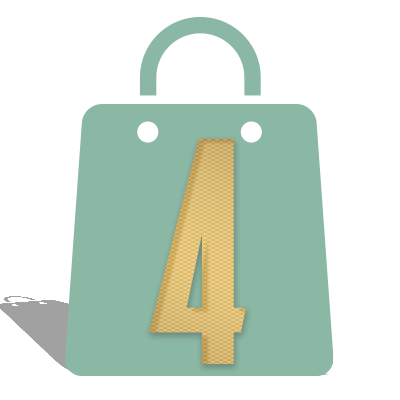 4 A green card with the number four on it.