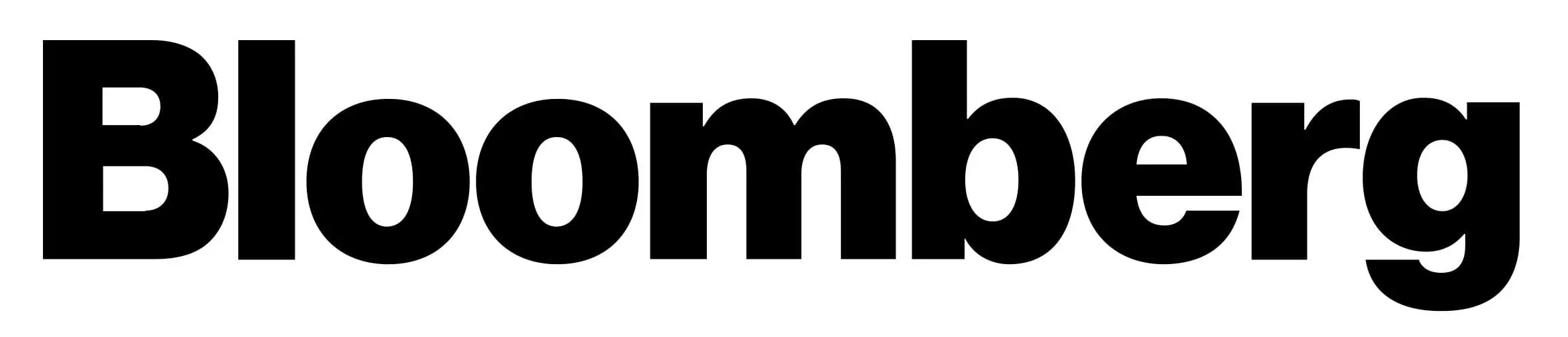 A black and white logo with the word bloomberg.