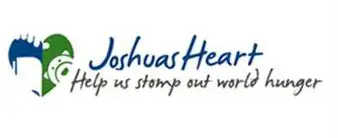 Logo of joshua's heart foundation with the tagline "help us stomp out world hunger.